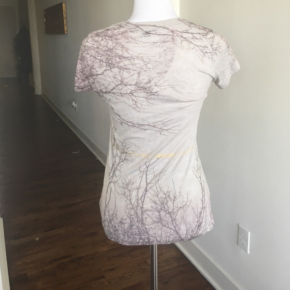 Sheer Tree Pattern T-Shirt Rhinestones - Picture 4 of 5